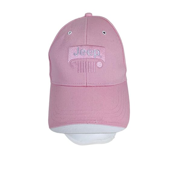 Jeep Pink Embroidered Baseball Cap Adjustable  Love Heart Iconic Utility Car SUV - Picture 9 of 9